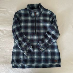 LLBean Flannel Quarter Zip